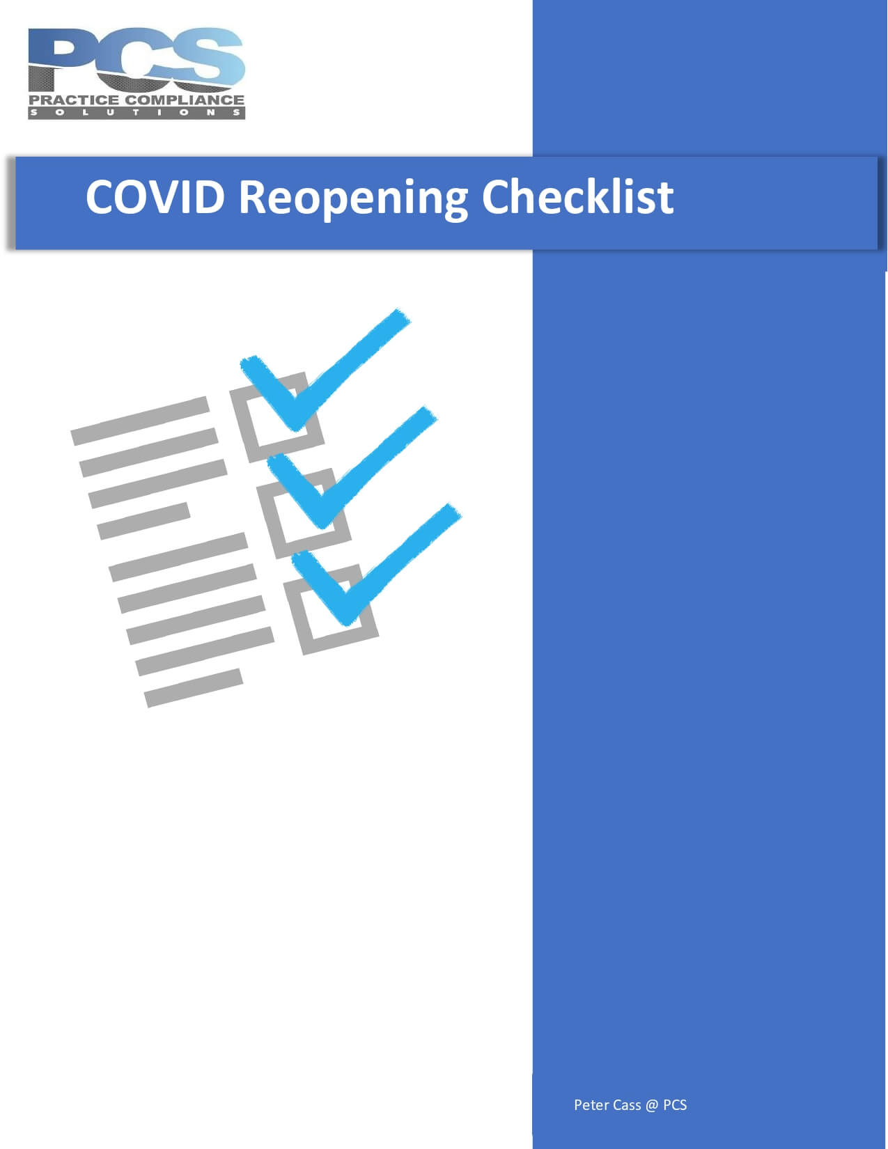 COVID Reopening Checklist