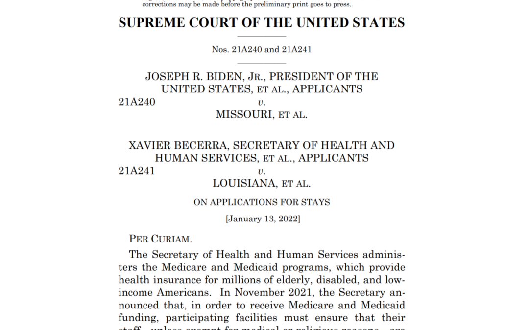 Supreme Court ruling on vaccination requirements