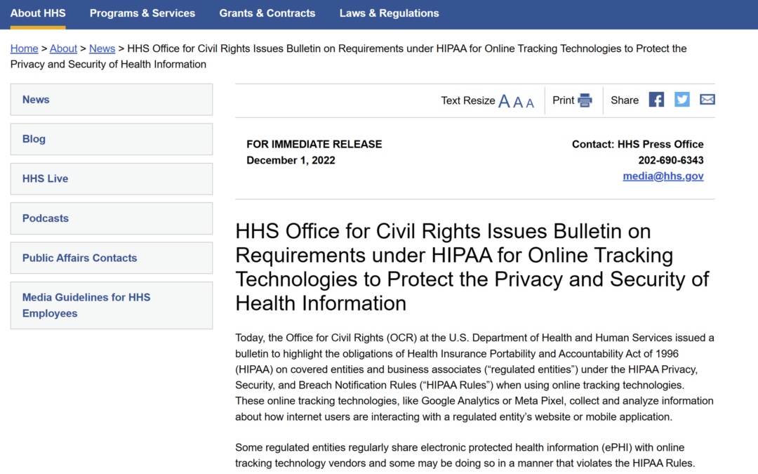 Are Your Website and Social Media Platform Communications HIPAA Compliant?
